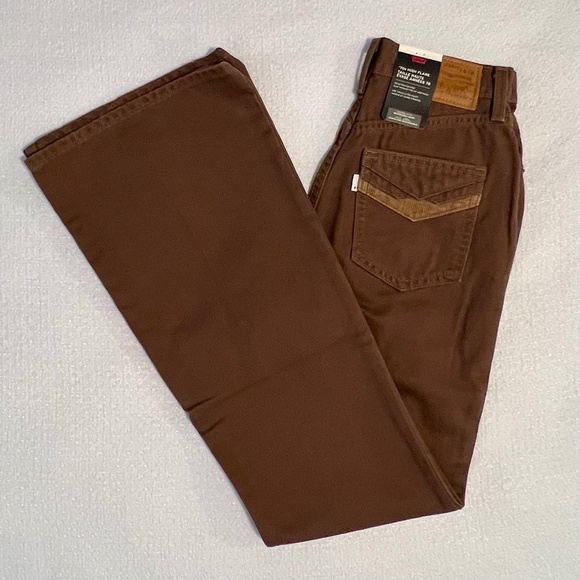Levi's Denim - NWT Levi's 70s High Rise Flare Jeans Cognac Brown with Corduroy Women's W26 L32
